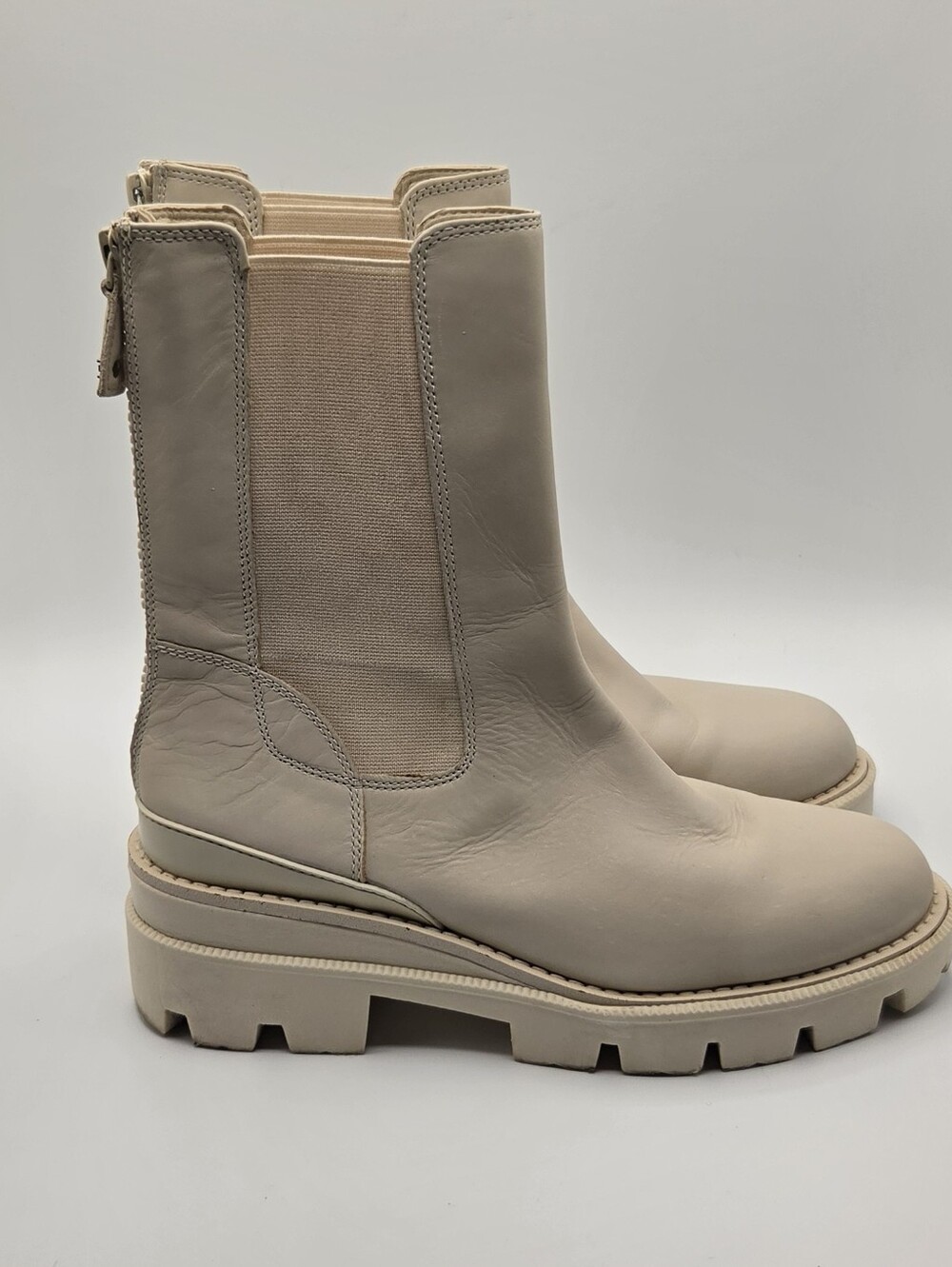 Sam Edelman Genia Leather Chelsea boot Light Ivory Size 8